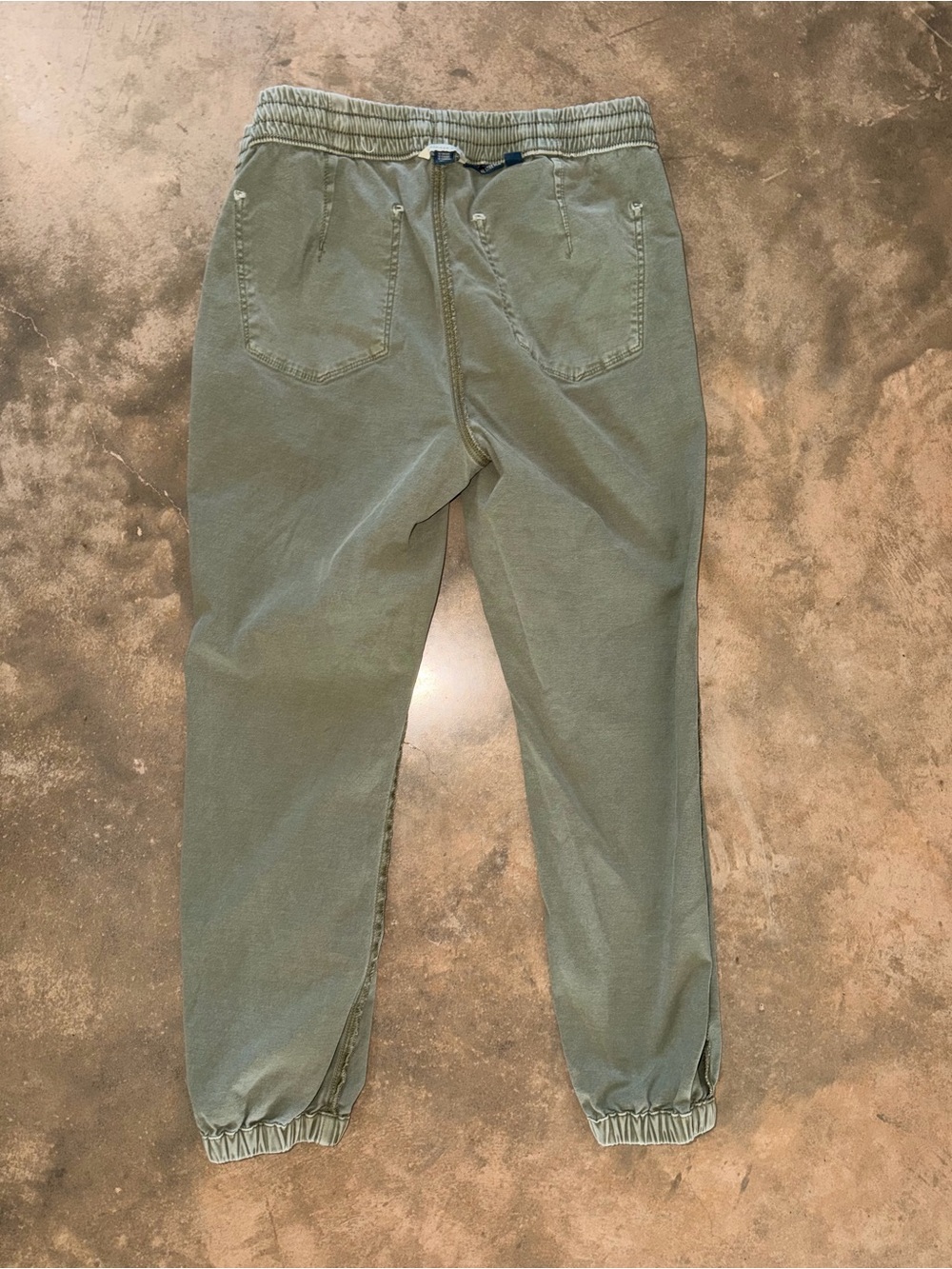 American Eagle Size 12 Short Green Utility Cargo Jogger Pants Stretch Drawstring - Picture 11 of 15